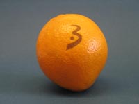 orange bedruckt